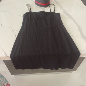 GF Ferre Black Chain Strap Dress | Made in Italy | Size S–M Wow style